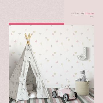 Milky Baby 432-1 Renkli Balon Desenli Çocuk Duvar Kağıdı