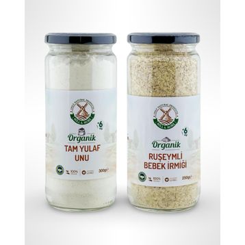 Mill More 250 gr Organik Ruşeymli Bebek İrmiği + 300 gr Organik Tam Yulaf Unu