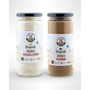 Mill More 300 gr Organik Bebek Muhallebisi Karışımı + 300 gr Organik Bebek Pudingi