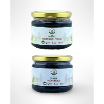 Mill More 350 gr Organik Keçiboynuzu Pekmezi + 350 gr Organik Üzüm Pekmezi
