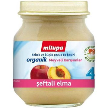 Milupa 4+ Ay 2x125 gr Organik Şeftali Elma Mama