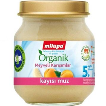 Milupa 5+ Ay 125 gr Organik Kayısı Muz Kavanoz Maması