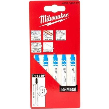 Milwaukee 55 MM T118BF 5'li Bi-Metal Dekupaj Bıçağı