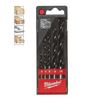 Milwaukee Ahşap 5'li 4.5.6.8.10 Matkap Ucu Seti