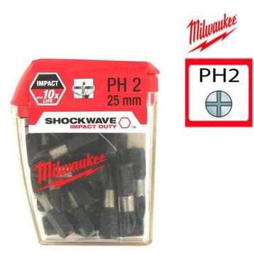 Milwaukee PH2 25 mm 25'li Bits Matkap Ucu