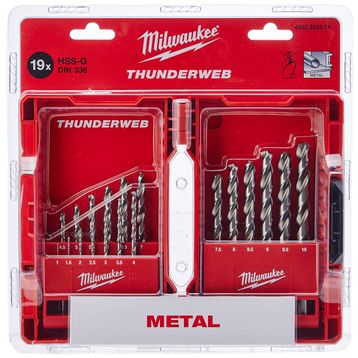 Milwaukee Thunderweb DIN338 19 Parça Matkap Ucu Seti