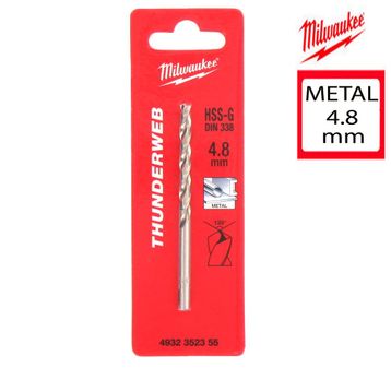 Milwaukee Thunderweb DIN338 4.8x86 mm Matkap Ucu