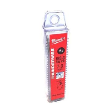 Milwaukee Thunderweb Seri 7.0x109 mm 5'li Paket Metal Matkap Ucu