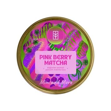 Mim and More 25 gr Böğürtlen Aromalı Pembe Superfood Matcha Tozu