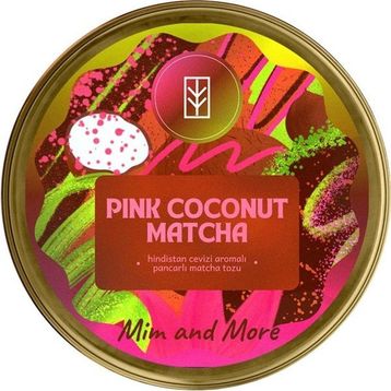 Mim and More 25 gr Hindistan Cevizi Aromalı Pembe Superfood Matcha Tozu