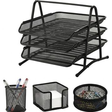 Mimaks MS-6 Perforeli 3'lü Set Evrak Rafı