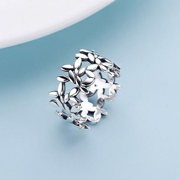 Mimozaavm 925 Ayar Gümüş Boyutlanabilir Kadın Yüzük