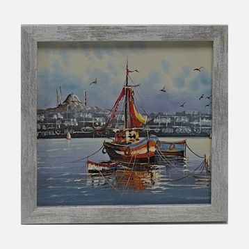 Mina Art 18x18 cm Çerçeveli Mini Kara Tablo