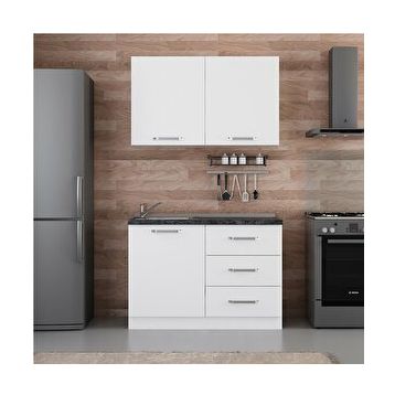 Minar 120 B2 Beyaz 120 cm Mutfak Dolabı
