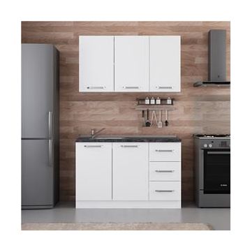 Minar 130 B2 Beyaz 130 cm Mutfak Dolabı