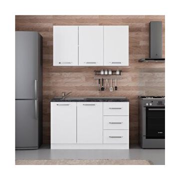 Minar 135-B2 Beyaz 135 cm Mutfak Dolabı