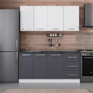 Minar 170 A2 Beyaz Antrasit 170 cm Mutfak Dolabı