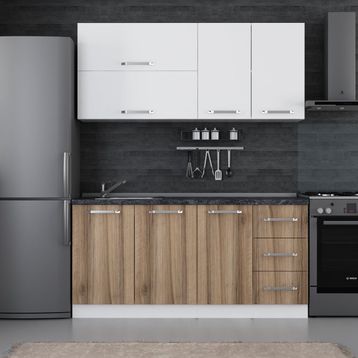 Minar 170 D1 Beyaz Dore 170 cm Mutfak Dolabı