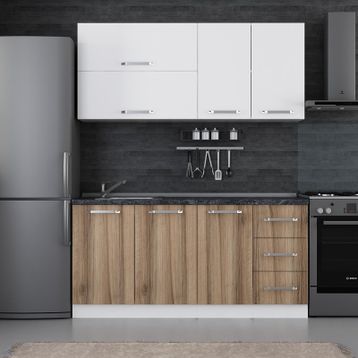 Minar 170 D1 Beyaz Dore 170 cm Mutfak Dolabı