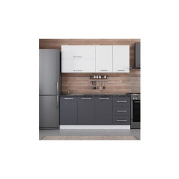 Minar 180 A2 Beyaz Antrasit 180 CM Mutfak Dolabı