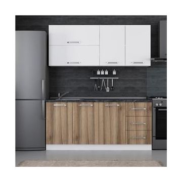 Minar 180 D2 Beyaz Dore 180 cm Mutfak Dolabı