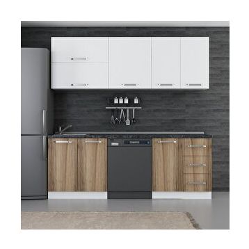 Minar 220-D10 Beyaz Dore 220 cm Mutfak Dolabı