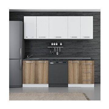 Minar 220-D11 Beyaz Dore 220 cm Mutfak Dolabı