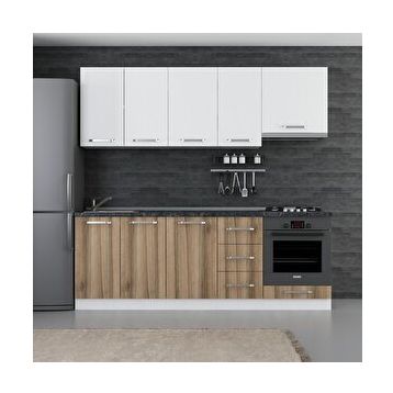 Minar 230-D8 Beyaz Dore 225 cm Mutfak Dolabı