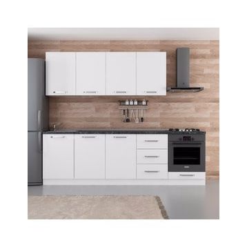 Minar 260-B6 Mirel Beyaz 260 cm Mutfak Dolabı
