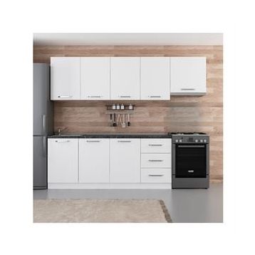 Minar 260-B7 Mobilya 260 Cm Beyaz Mutfak Dolabı