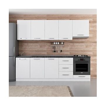 Minar 260-B8 Beyaz 260 cm Üst Mutfak Dolabı