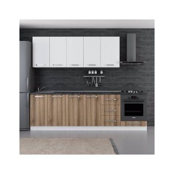 Minar 265-D3 Beren Beyaz Dore 265 cm Mutfak Dolabı