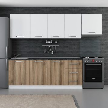 Minar 270-D4 Ege Beyaz Dore 270 cm Mutfak Dolabı