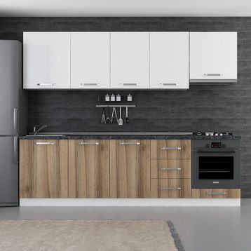 Minar 270-D5 Ege Beyaz Dore 270 cm Mutfak Dolabı