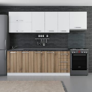 Minar 270-D7 Ege Beyaz Dore 270 cm Mutfak Dolabı
