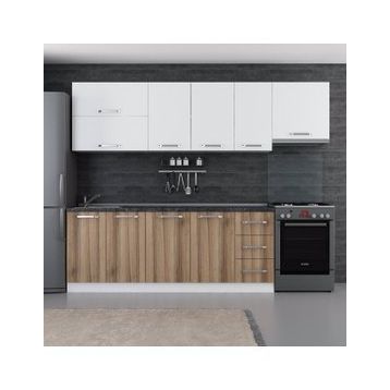 Minar 270-D7 Ege Beyaz Dore 270 cm Mutfak Dolabı