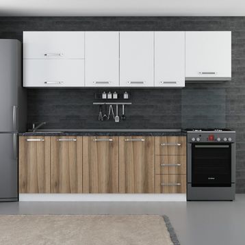 Minar 270-D7 Ege Beyaz Dore 270 cm Mutfak Dolabı