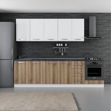 Minar 280-D11 Ezgi Beyaz Dore 280 cm Mutfak Dolabı
