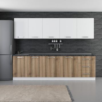 Minar 280-D2 Ezgi Beyaz Dore 280 cm Mutfak Dolabı