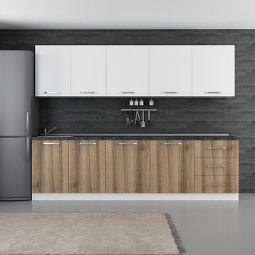 Minar 280-D2 Ezgi Beyaz Dore 280 cm Mutfak Dolabı