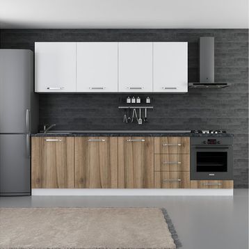 Minar 280-D3 Ezgi Beyaz Dore 280 cm Mutfak Dolabı