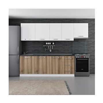 Minar 280-D4 Ezgi Beyaz Dore 280 cm Mutfak Dolabı