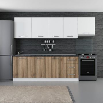 Minar 280-D4 Ezgi Beyaz Dore 280 cm Mutfak Dolabı