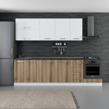 Minar 280-D6 Beyaz Dore Ezgi 280 cm Mutfak Dolabı