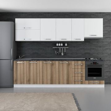 Minar 280-D8 Ezgi Beyaz Dore 280 cm Mutfak Dolabı