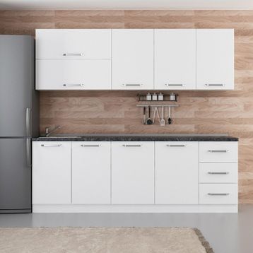 Minar 300-B3 Basic Beyaz 300 cm Mutfak Dolabı