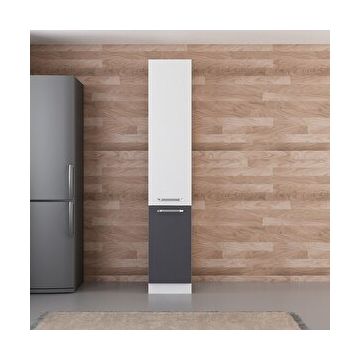 Minar D40 A1 Beyaz Antrasit 40 cm Mutfak Boy Dolabı