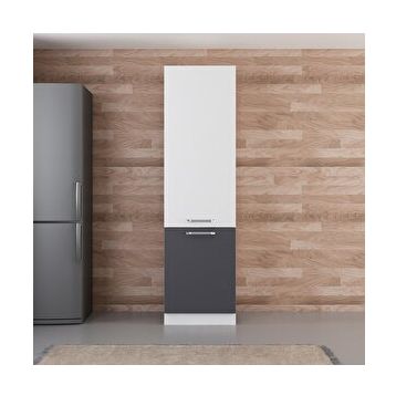 Minar D60 A1 Beyaz Antrasit 60 cm Mutfak Boy Dolabı