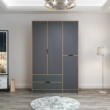 Minar Elina 3 Kapaklı Dore/Antrasit Dolap