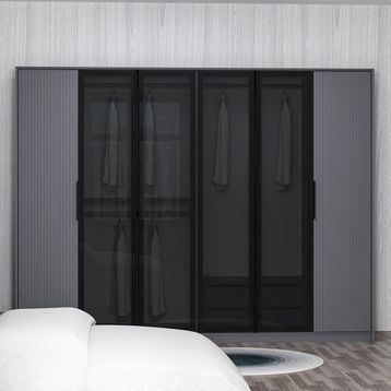 Minar Kale Luxe 6 Kapaklı Antrasit Gardrop